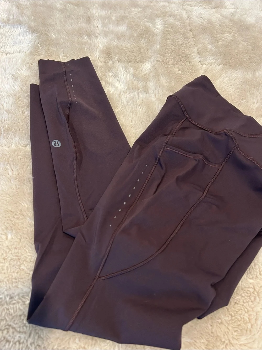 lululemon fast and free brown 5 pocket High-Waist Leggings